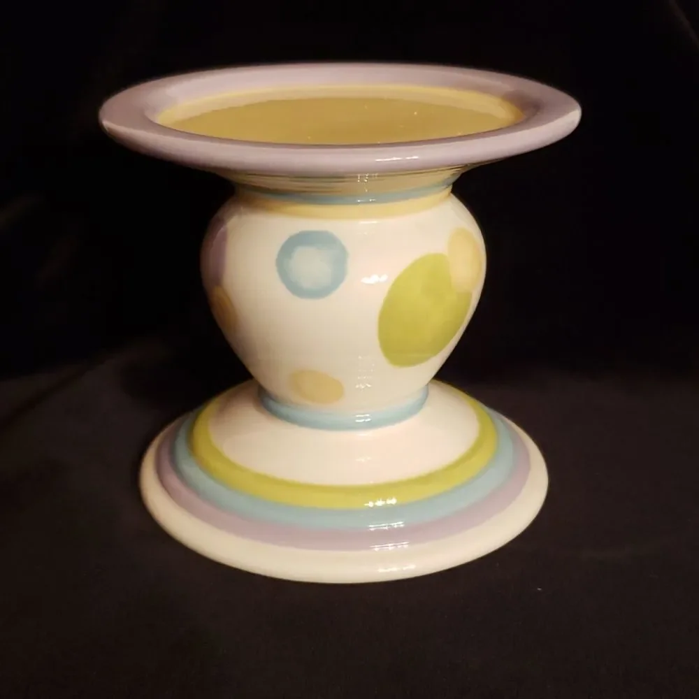 Vintage PartyLite Lively Pillar Holder 2 Pc Set - Picture 5 of 10